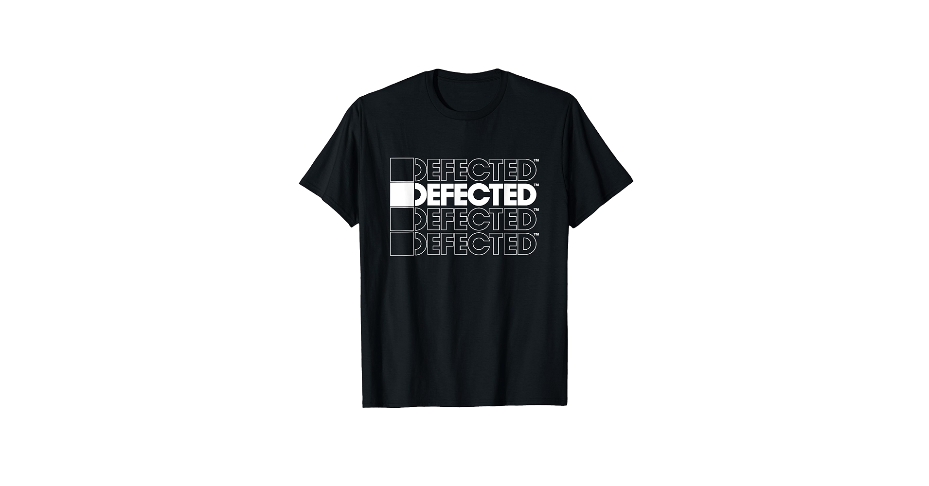 Amazon.com: Defected Stacked White Logo T-Shirt : Clothing