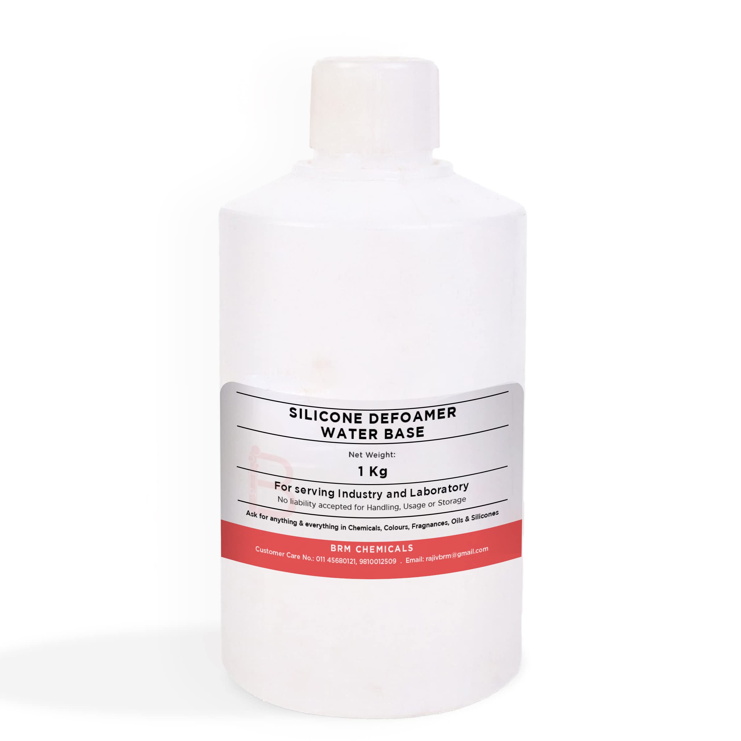 BRM Chemicals Silicone Defoamer Water Base - 1 KG For Soap Making, Shampoo, Cosmetics, Serum Making, Beauty Formulations, Moisturizer, Lotion Making & DIY Personal Care For Face, Hair, Skin & Body
