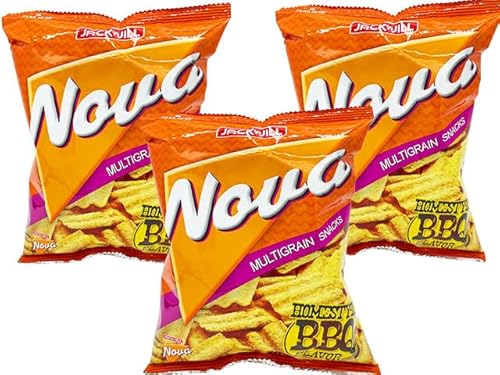 ノバ バーベキュー 78g × 3個セット Nova BBQ Flavor MULTIGRIN SNACKS 【 JACK’N JILL 】 フィリピン お菓子 コーンスナック とうもろこし お菓子 コーンチィップス nova