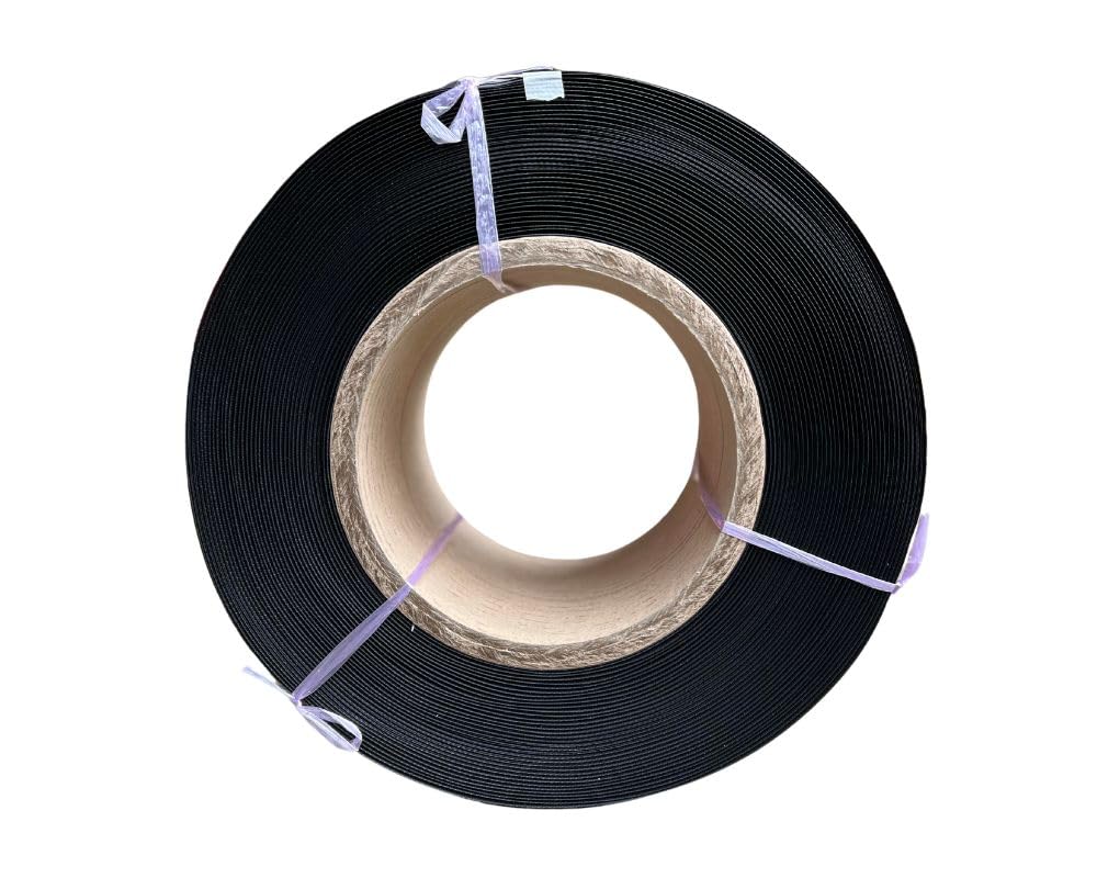 1x PP Umreifungsband 12mm x 0,55mm x 3000m 200mm Kern Schwarz Verpackungsbänder