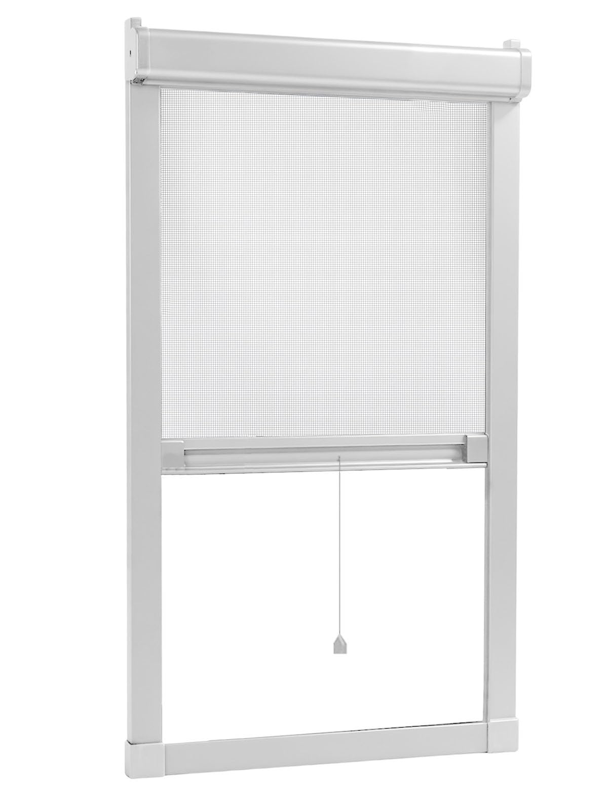 Personalizable Mosquitera Ventana Enrollable, Invisible Mosquiteras para Ventanas, Mosquito Net Deslizante hacia Arriba y hacia Abajo, Telescópico Rede Mosquiteira Extraíble y Lavable(Blanco)
