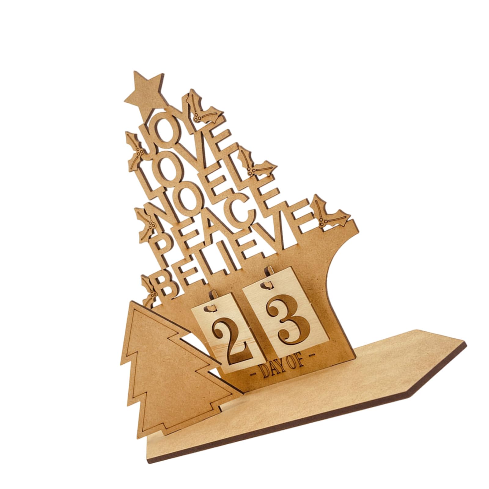 Kalttoy A Stylish Countdown Calendar Wood Dvent Decoration For Home Nd Use Festival Desktop Ornament Christmas Enthusiasts
