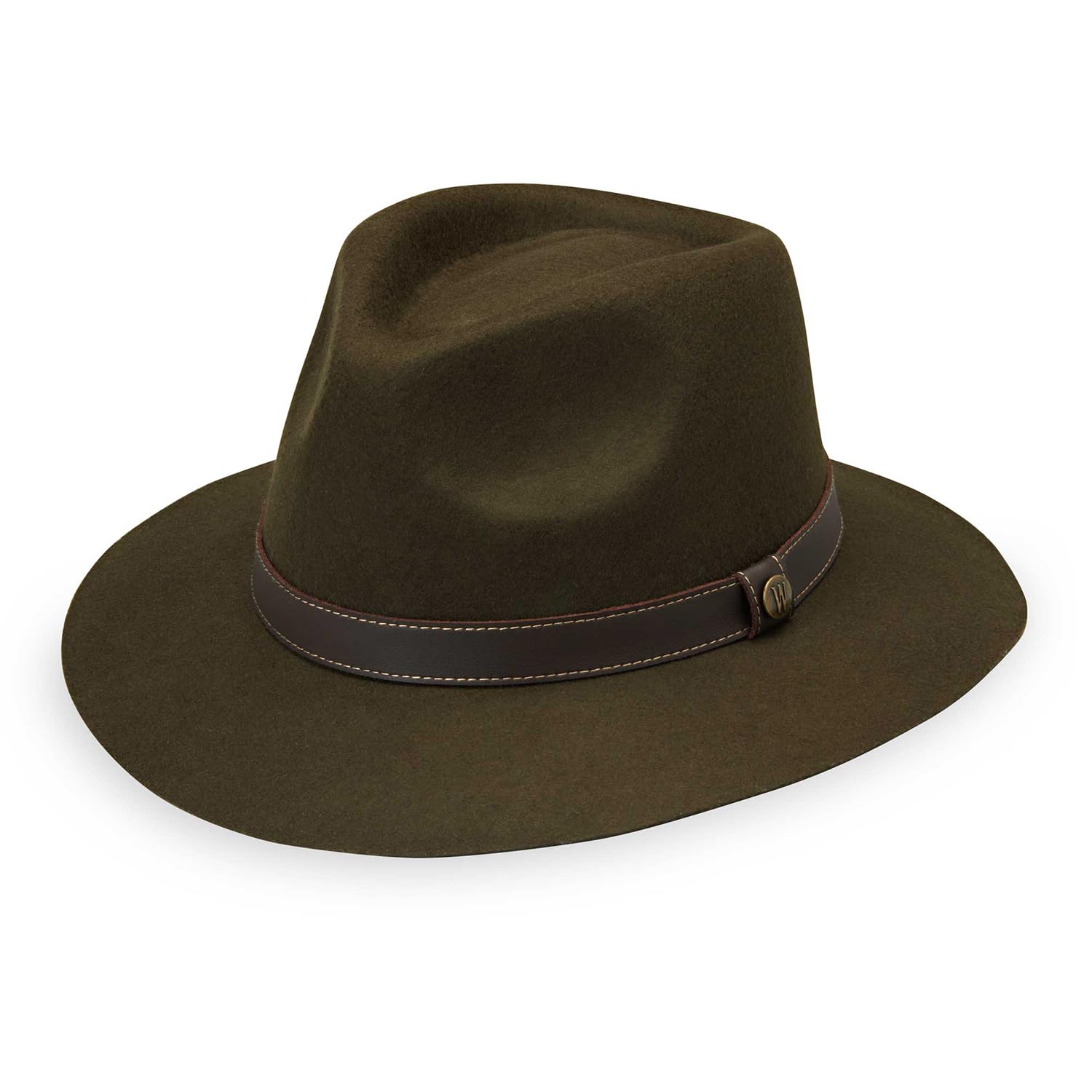 Wallaroo Hat Company Men’s Durango Fedora – UPF 50+ Sun Protection, Wide Brim Sun Hat, Packable and Adjustable Sizing, Olive, L-XL