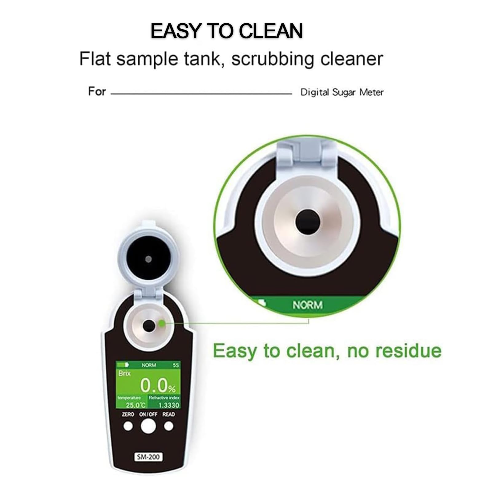 Tester digitale Brix - Rifrattometro digitale ad alta precisione con display TFT, precisione 0-58% ± 0,2%, risoluzione 0,1%, compensazione automatica della temperatura per succhi e bevande