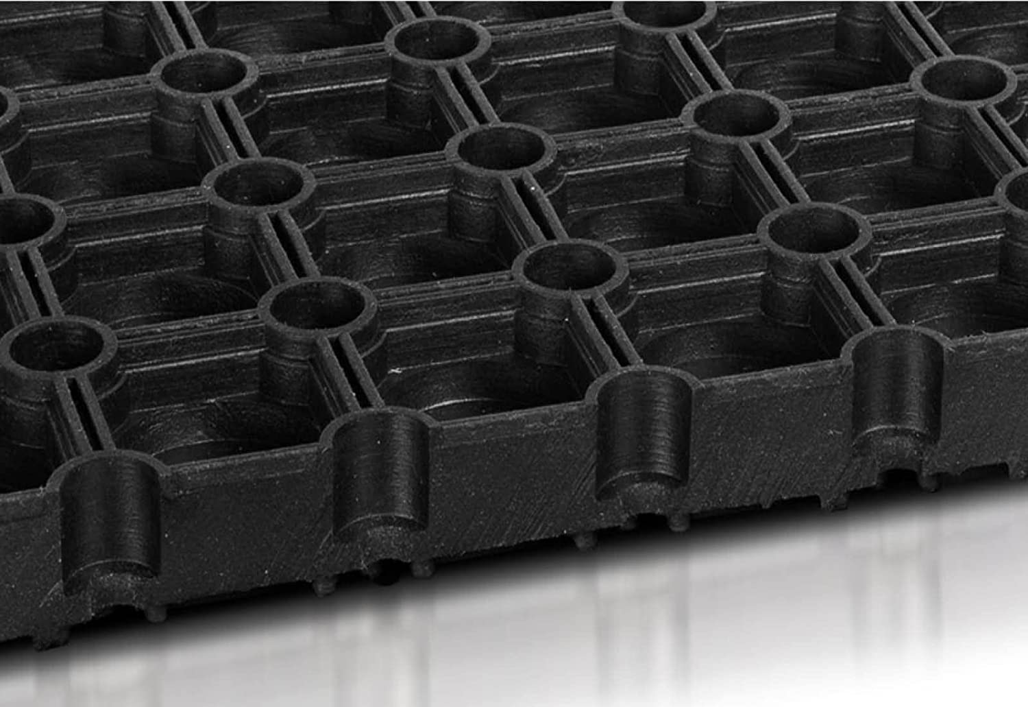 Ringgummimatte-Wabenmatte I 100 x 200 cm Gummimatte meterwareI Flexibel einsetzbare Antirutschmatte I Witterungsresistente Ringgummimatte I gummibodenbelag Außen- Innenbereich