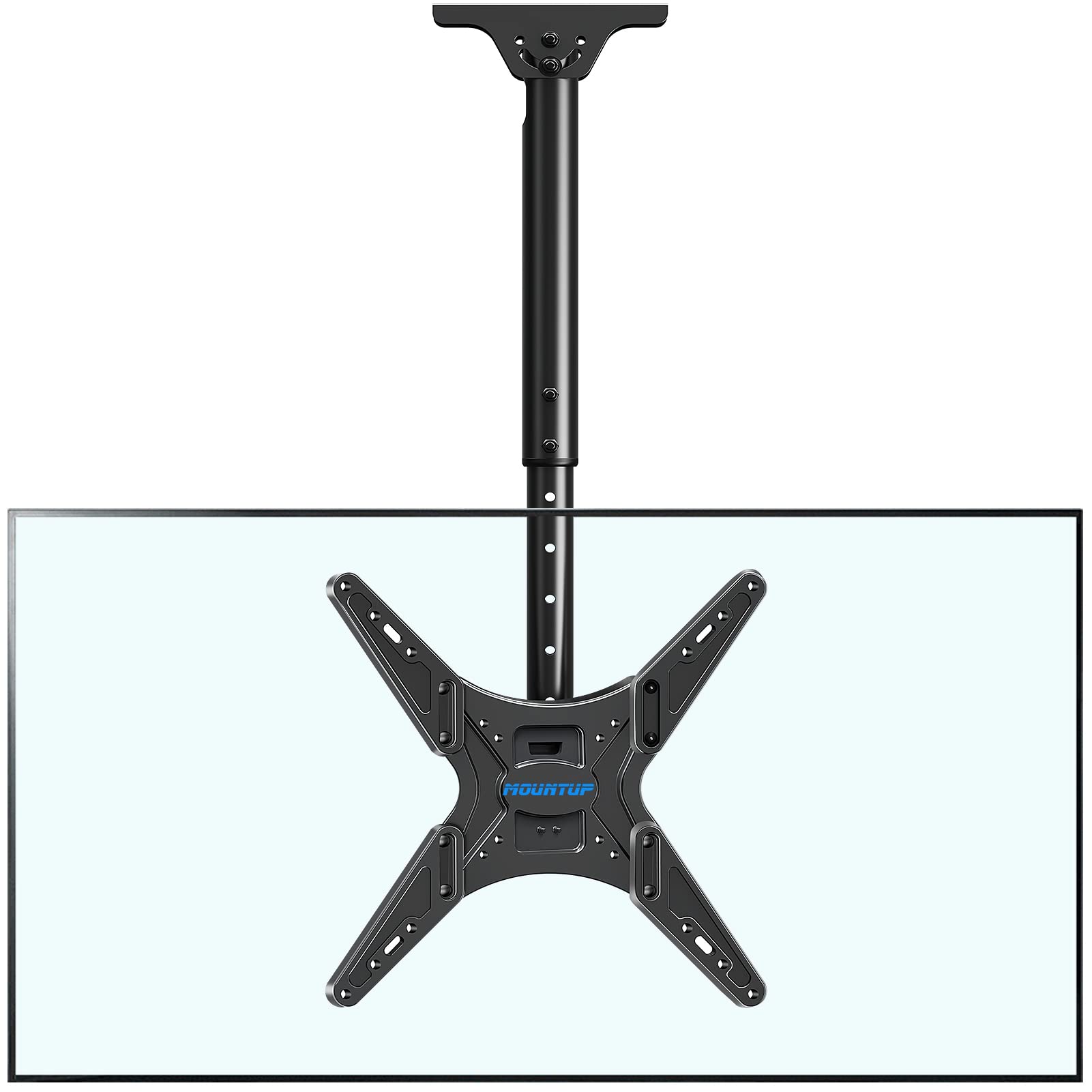 MOUNTUP Ceiling TV Mount for Most 24''- 65'' TVs, Hanging TV Ceiling Mount for 32 43 50 55 60 65 inch Screen, Full Motion Height Adjustable Bracket, Holds up to 99lbs, Max VESA 400x400mm, MU0039