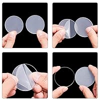 Vista 3 de Tongcloud 50 piezas 5 cm de diámetro hoja de plexiglás de acrílico transparente disco círculo lámina de plástico lámina de plástico tablero
