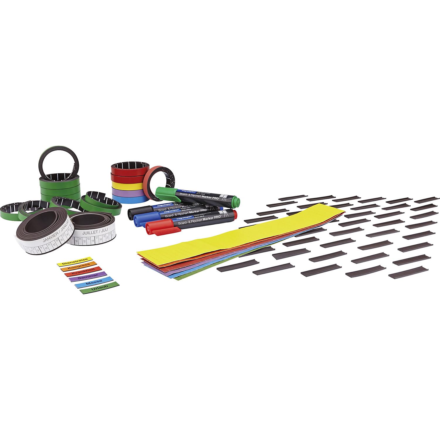 magnetoplan Aktivitäten- und Urlaubsplaner, 5-Tage-Woche | BxH 1500 x 750mm | Magnethaftender Jahresplaner für 60 Mitarbeiter bzw. Vorgänge | Magnettafel zur Terminplanung und Personalplanung