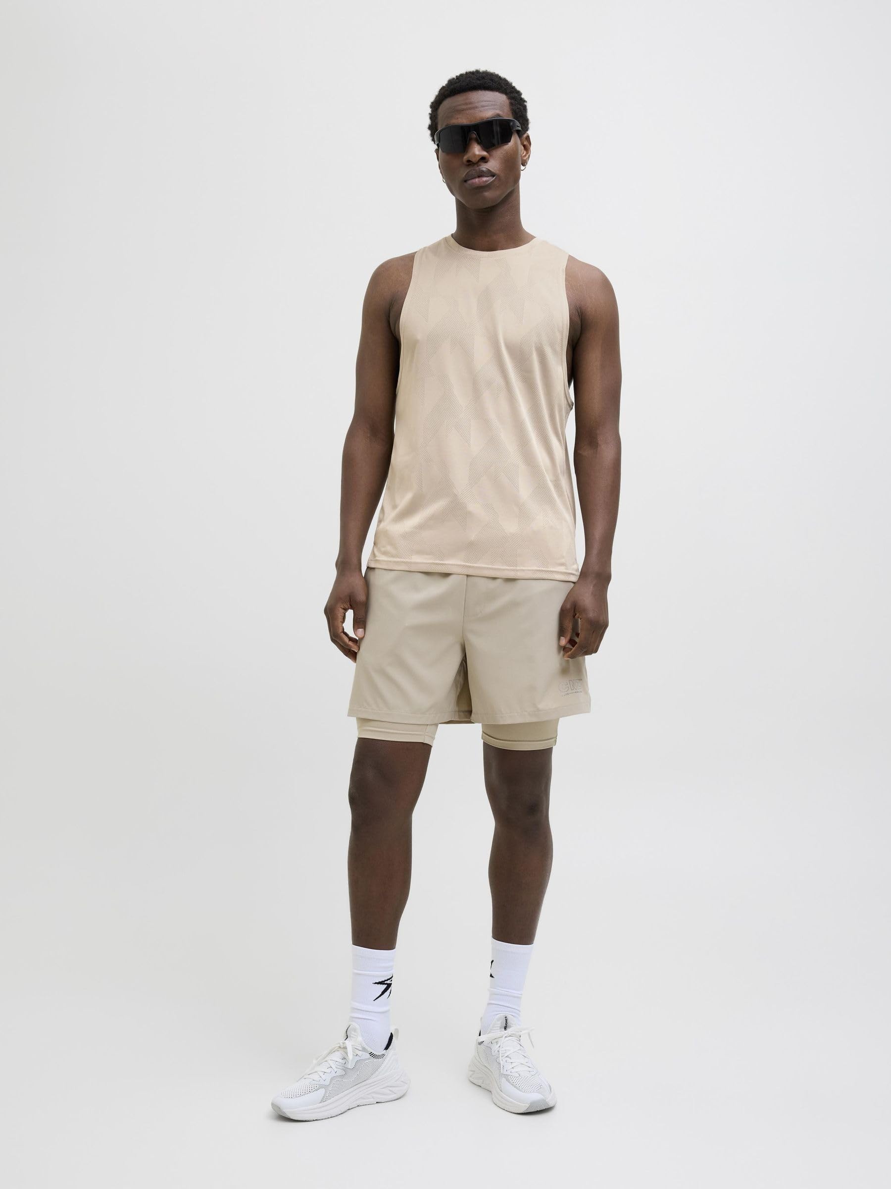 JACK & JONES Męski tank top sportowy CNZ, Czysty kaszmir., XL