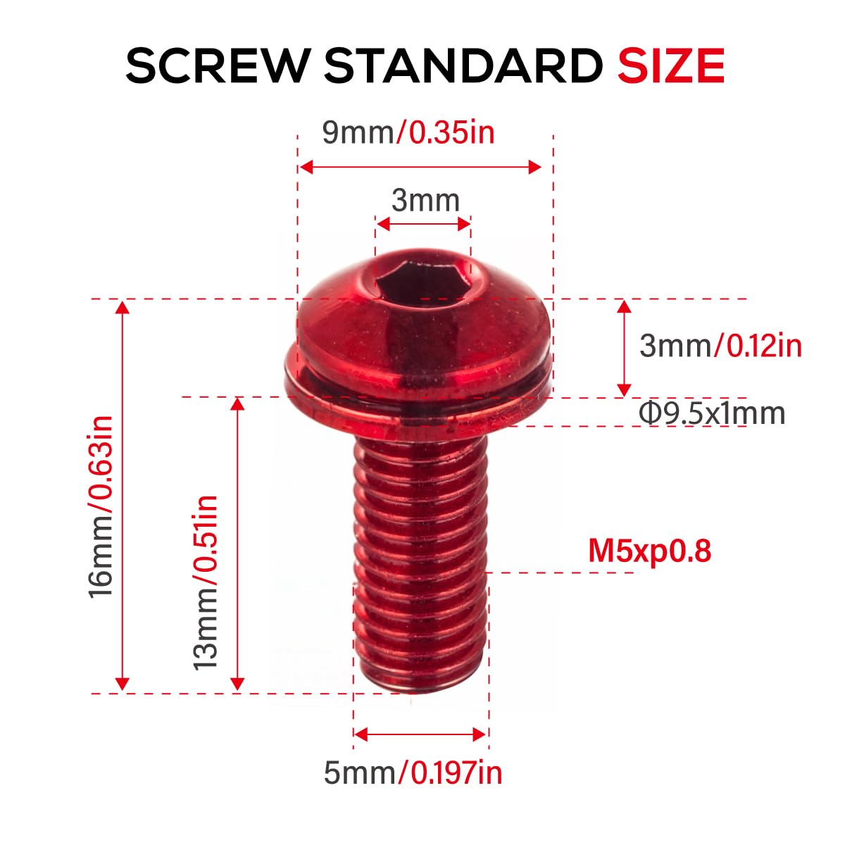 CNCLOL Bike Bottle Cage Bolts,Water Bottle Holder Screws For MTB/Bicycle/Mountain Bike/ebike/Gravel/BMX(Red/Orange/Blue/Green/Coloured/Gold) - Image 2