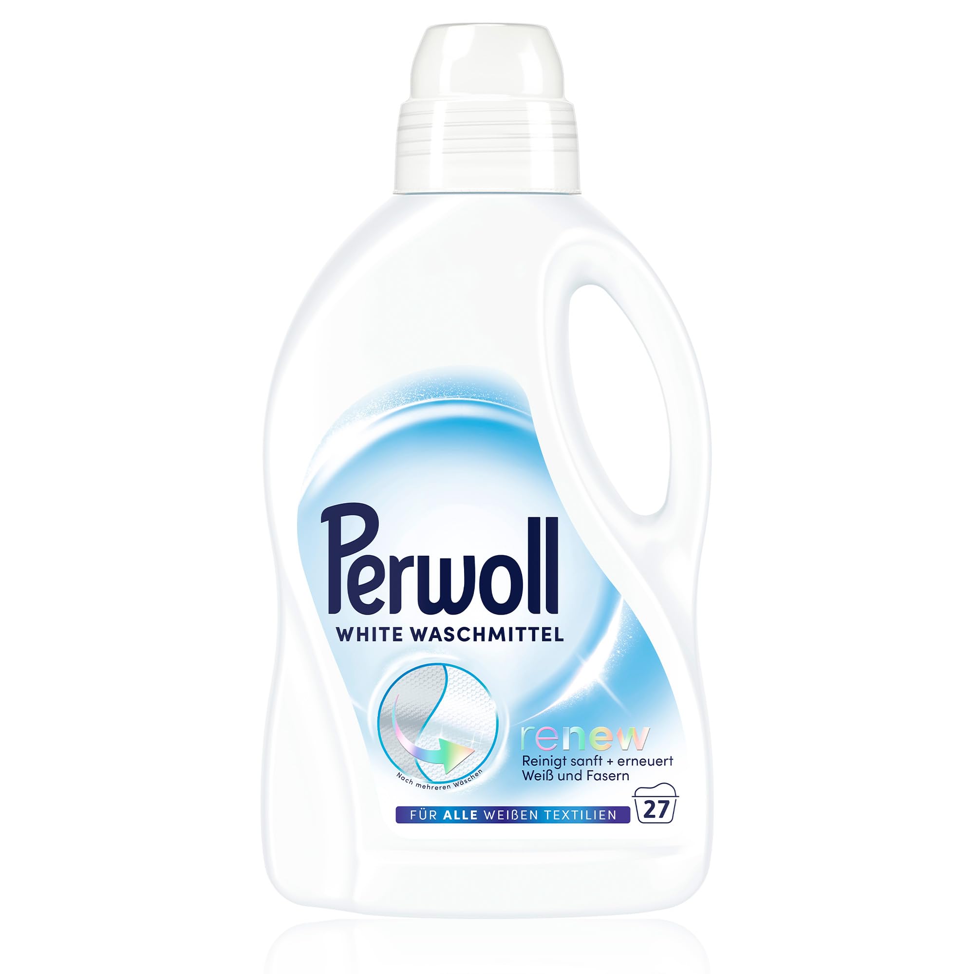Perwoll White Waschmittel (27 Waschladungen), Feinwaschmittel reinigt sanft und erneuert Weiß und Fasern, für alle weißen Textilien, mit Dreifach-Renew-Technologie Drogerie & Körperpflege