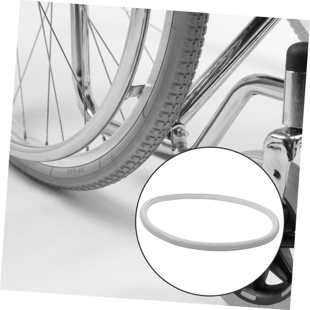 Healeved Ruedas Silla de Ruedas de Pu, Neumático Sólido de Repuesto, 2 Piezas, Construcción Sólida Mantenimiento para Uso Interior y Exterior