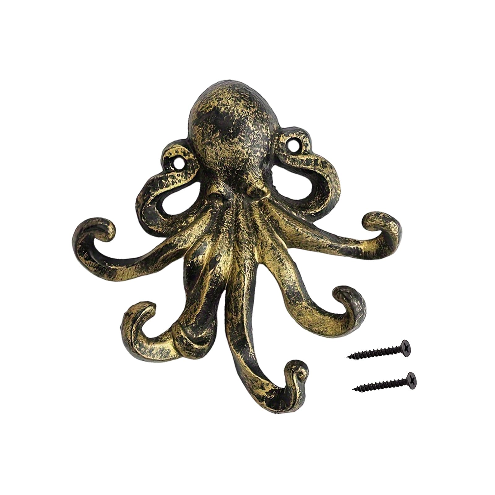 Tsophreniq Classical European Iron Octopuses Wall Hook Party Decoration for Keys Jewelry and Small Household Items Storage Garden Keys Holder