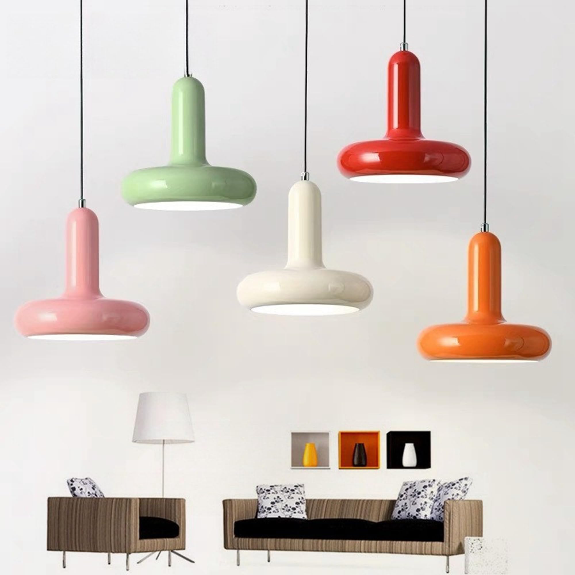 Industrialna metalowa lampa wisząca, 20 cm oprawa sufitowa z gniazdem E27, podwieszane światło w stylu vintage do kuchni jadalni (różowy)
