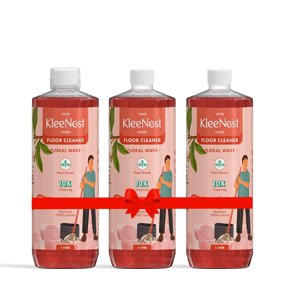 Kleenest Natural Eco-friendly Floor Cleaner Liquid 1 Litre*3 (Buy2 Get1 Free), Floral Wave| Plant Based, Non-Toxic, Kids Safe & Pet Friendly| For all Tile, Marble, Granite and wooden floors (B0DDTFZXG3) Amazon Price History, Amazon Price Tracker