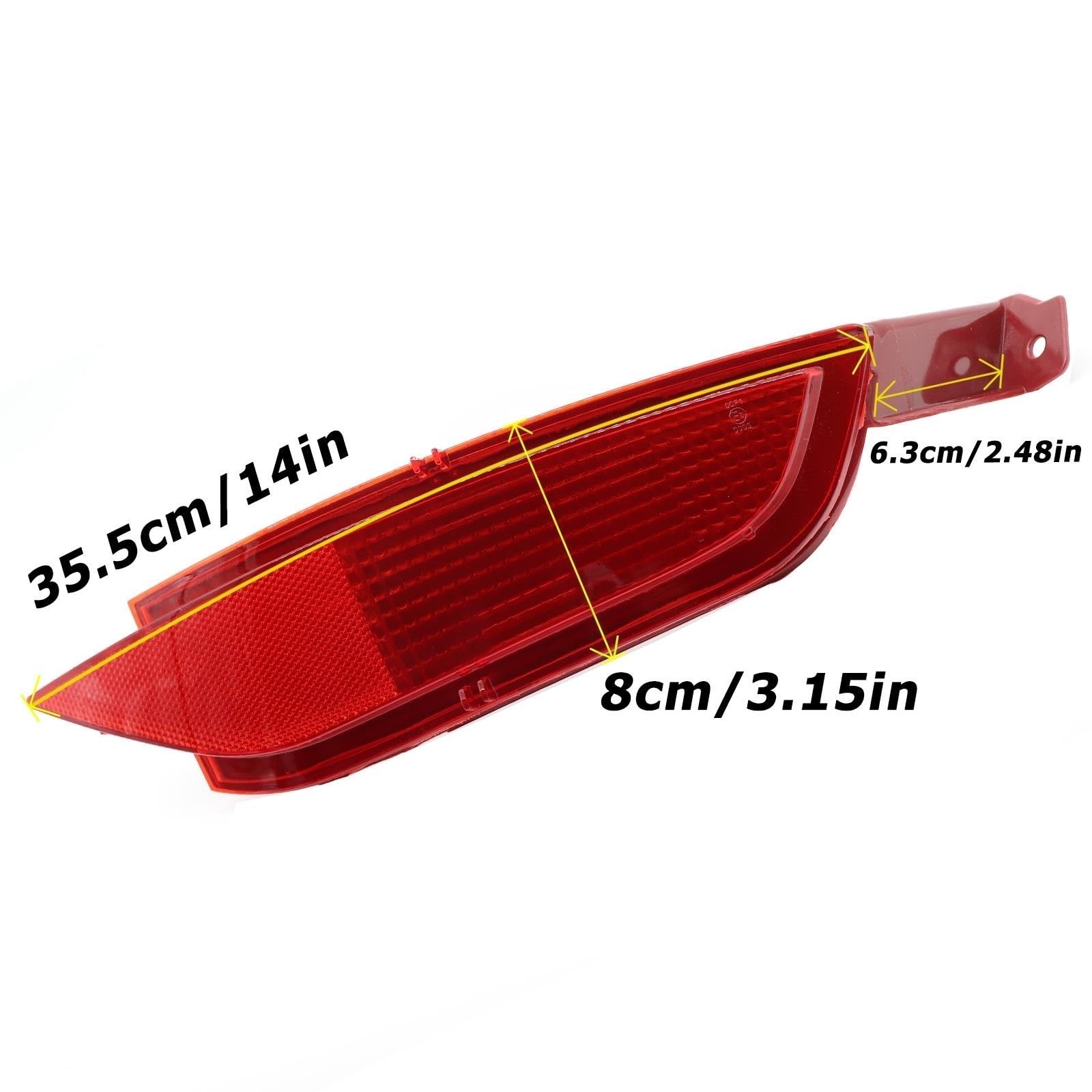 Genérico Luz trasera Lámpara trasera Reflector de parachoques trasero lámpara antiniebla luz trasera frenos derecha izquierda para Ford para Fiesta Mk7 2009-2014 C-MAX 2010-2015(Left)