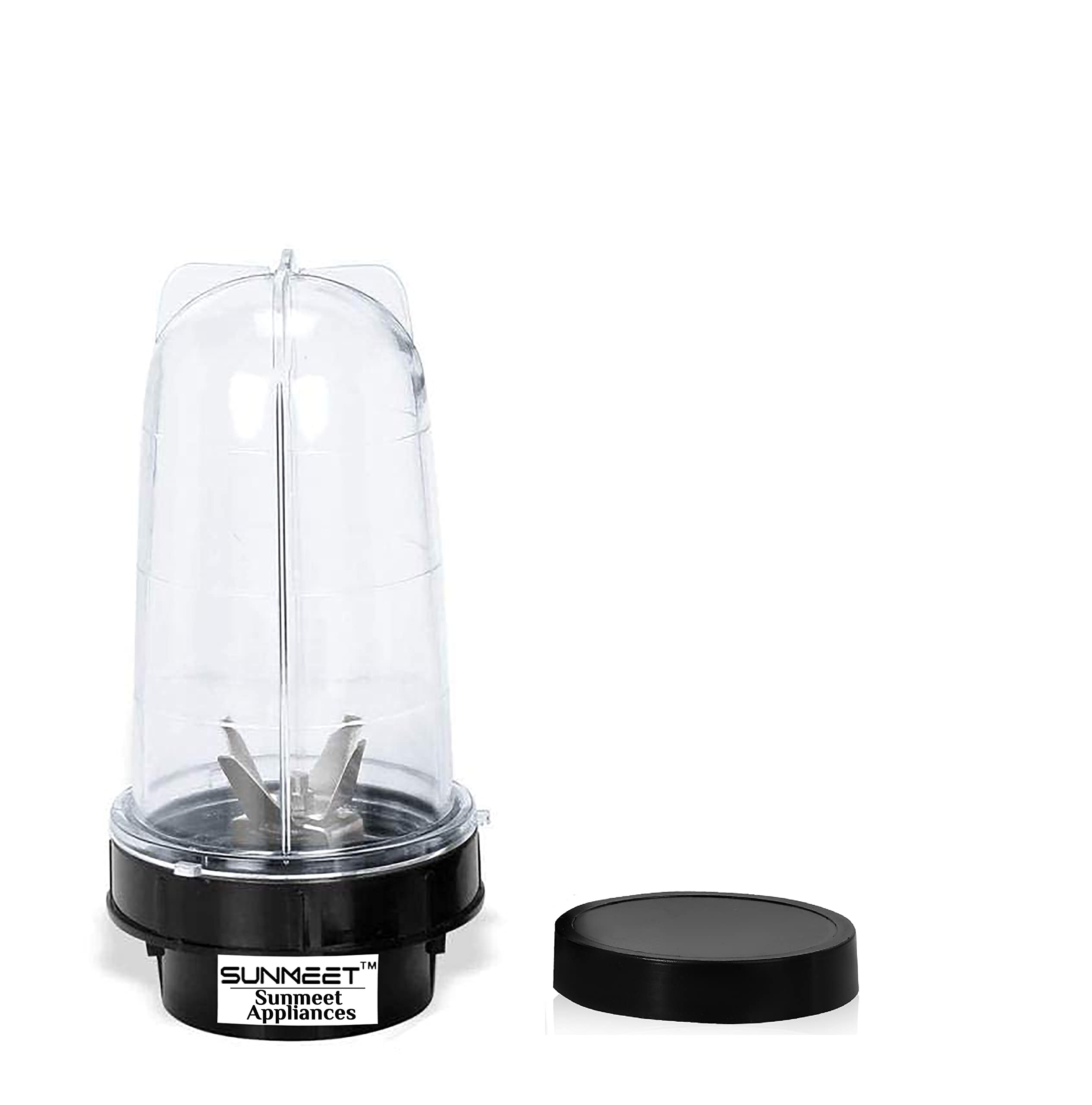 Sunmeet Bullet Jar for Mixer Grinder Large Set of 1 (530 ML) ABS Transparent Juicer Jar- NSA56-image-12