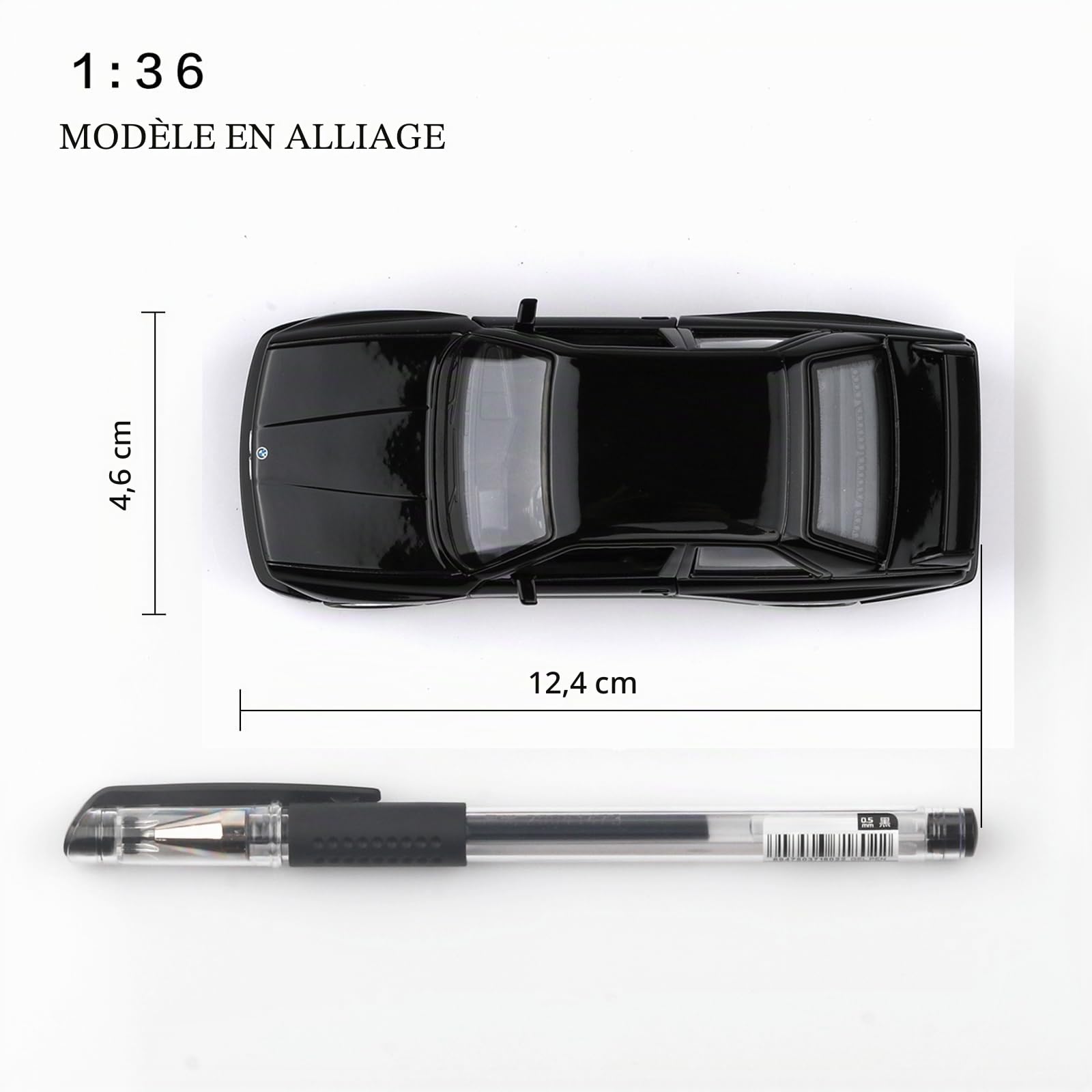 TOKAXI BMW M3 E30 1987 Voiture Miniature Diecast Échelle 1/36 Noir