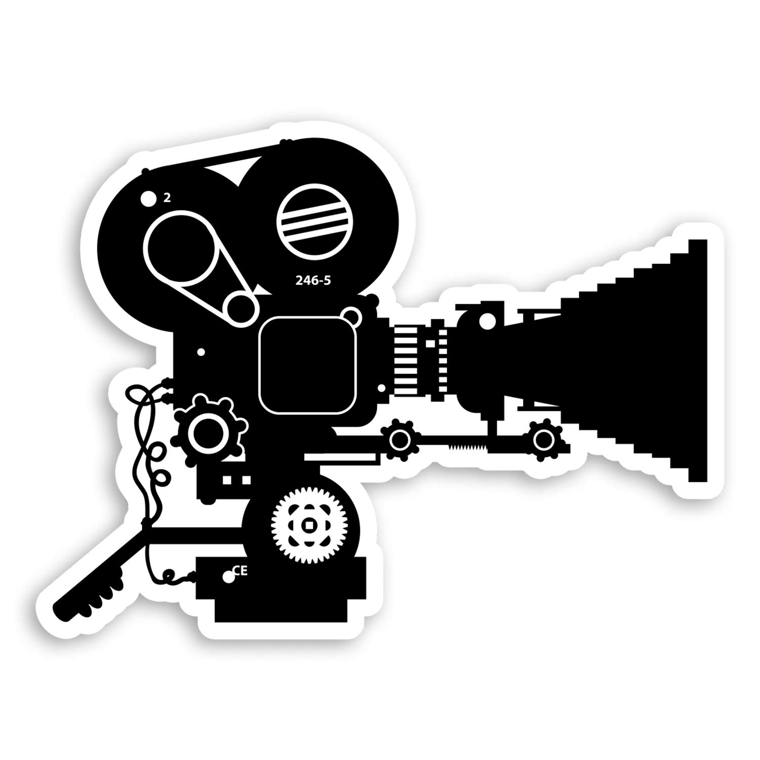 2 x 10cm Film Projector Vinyl Stickers - Movie Camera Laptop Sticker #34452 (10cm Wide)
