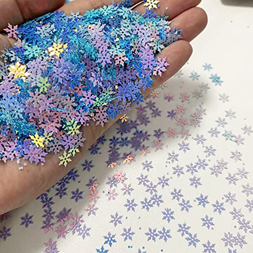 Image of 2000 Pieces Snowflakes Party Glitter PVC Confetti for Christmas Table Confetti Glitter for Winter Snowfield Wonderland Xmas Party Supplies DIY Craft Projects Party Decorations
