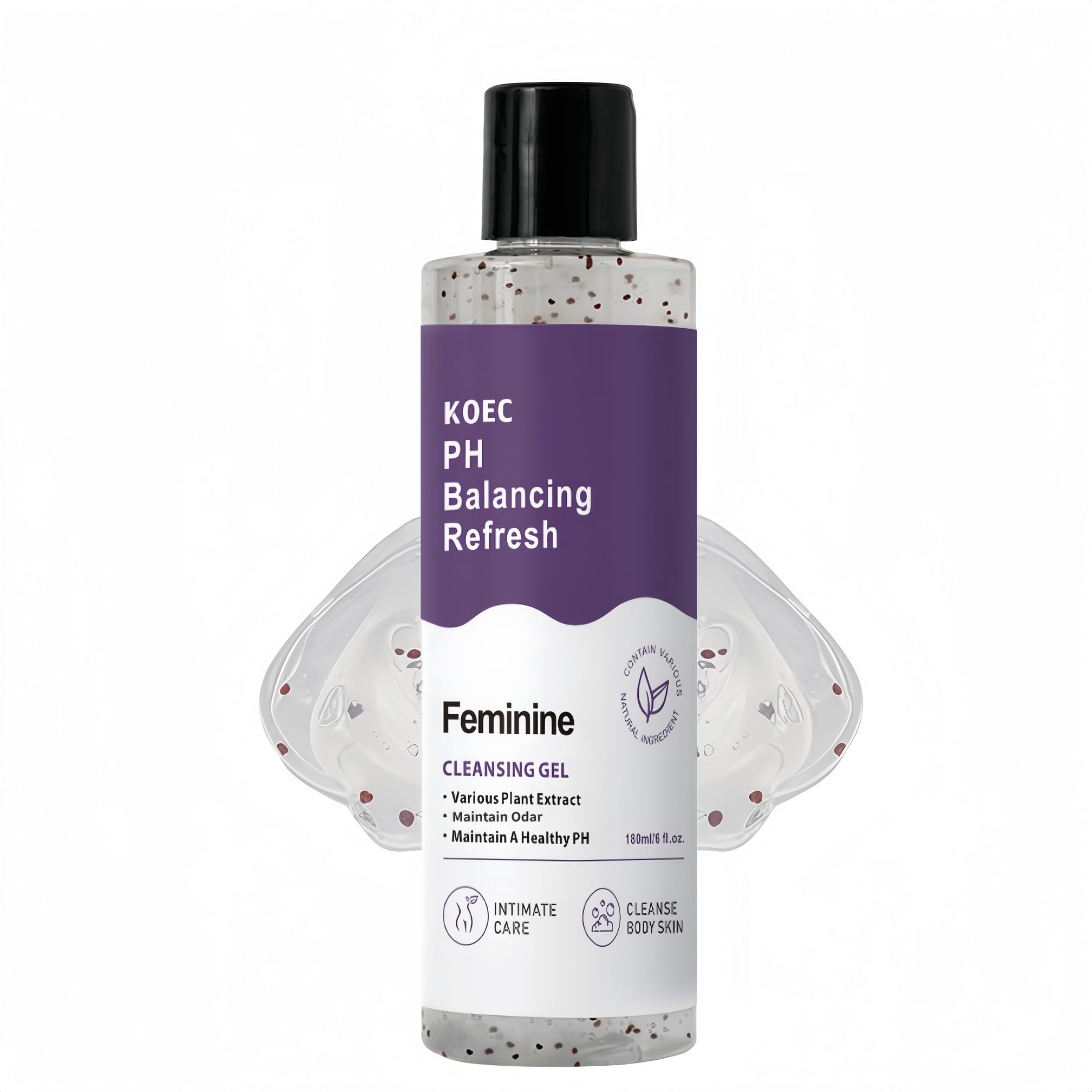 pH Balancing Shower Gel for Women - Daily Feminine Care Body Wash for Gentle Cleansing Odor Control pH-Balanced