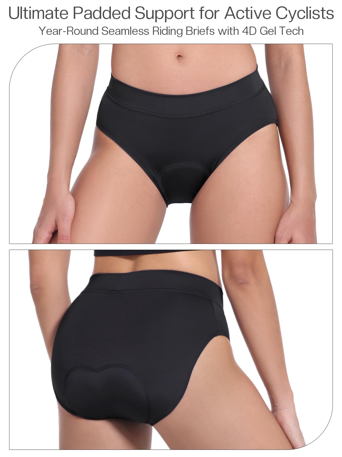 BERGRISAR Pantaloncini da ciclismo da donna biancheria intima 4D imbottito gel pantaloncini da bici ciclismo ciclismo pantaloncini da bicicletta