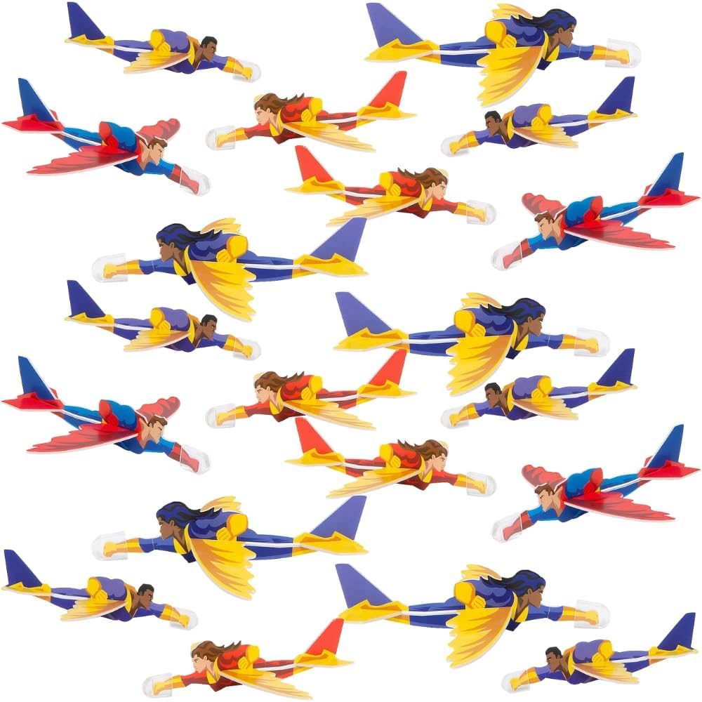 Fun Express Superhero-Shaped Gliders - Toys - 24 Pieces