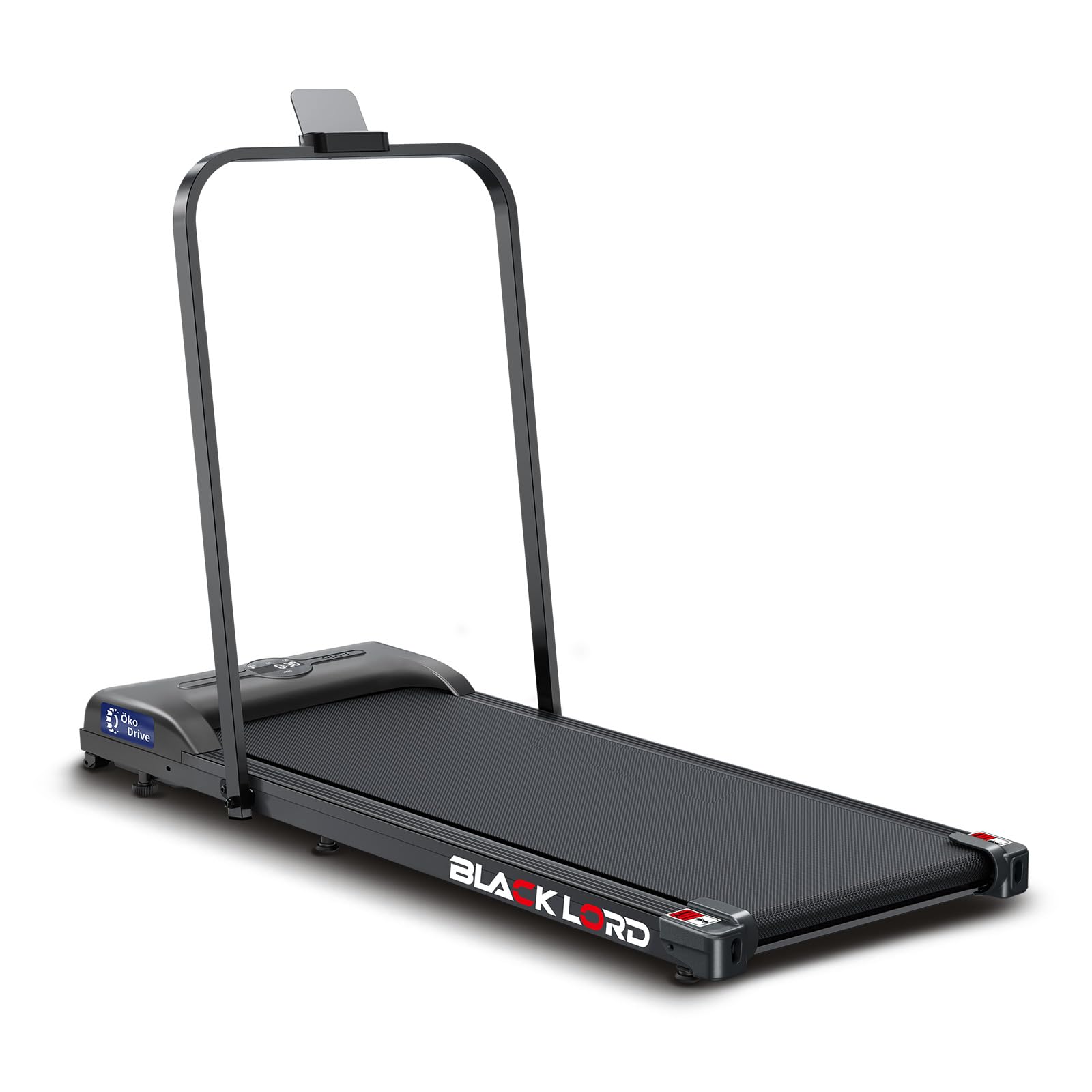 BLACK LORD Walking Pad 2.2HP, Treadmill for Home with Foldable Handle, Under Desk Treadmill with LED Display & Bluetooth Speaker & Remote Control, Running Machine, 120KG Capacity, No Assembly, Black