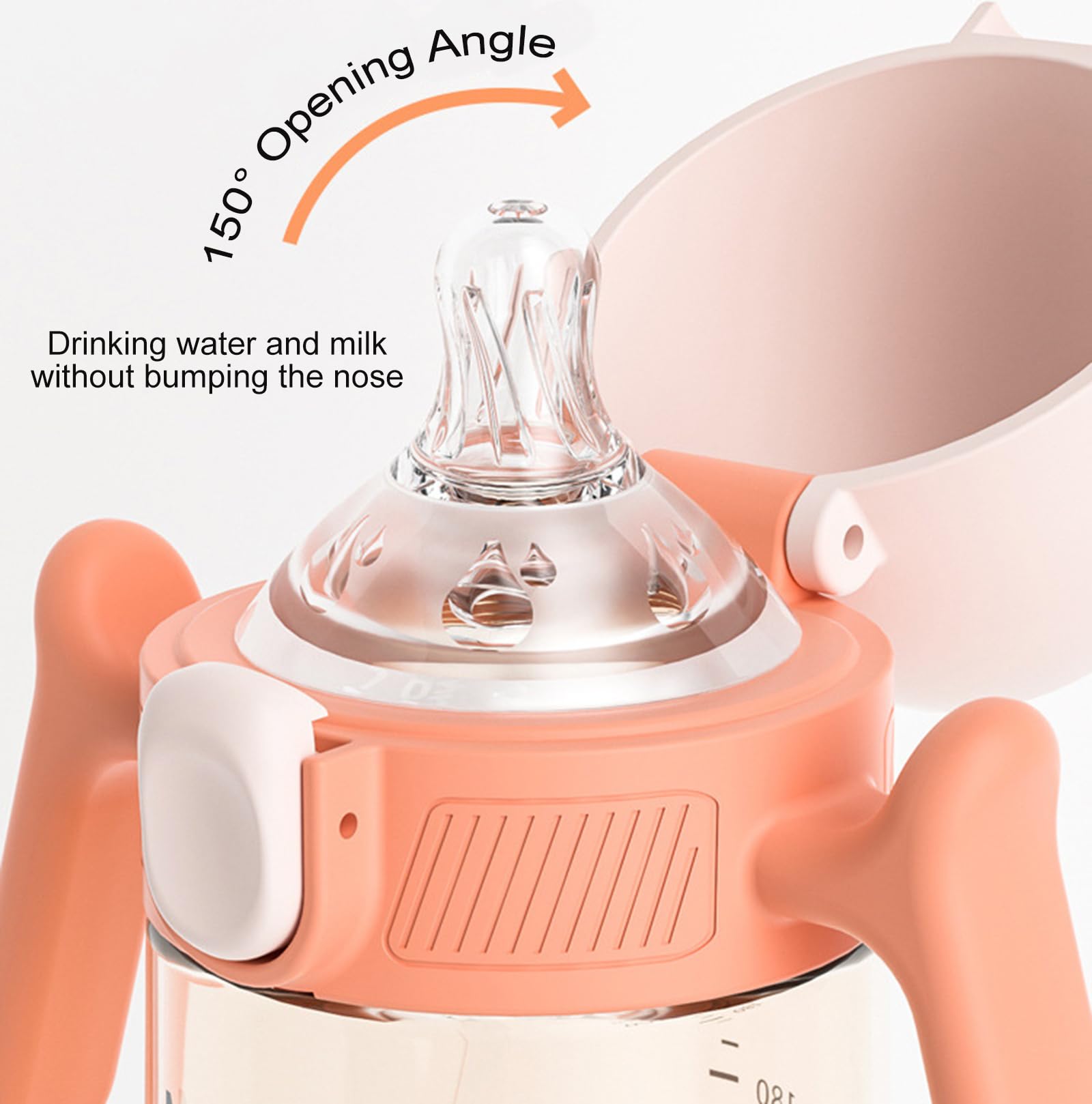 nohlerlife Baby Sippy Cup 240ml, Weighted Straw Non Spill Cup for Months 6+, Toddlers Straw Cup with Handles, Spill-Proof - Image 2