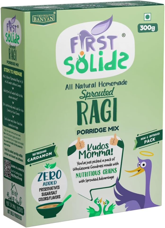 Sprouted Ragi Porridge Mix Homemade Natural Wholesome food - 300g