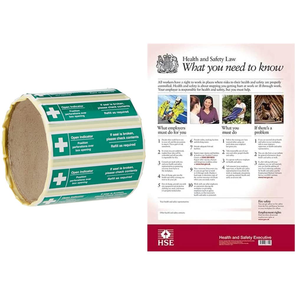 Buy Caledonia Signs 56300 First Aid Box Tamper Labels, 82 mm X 23 mm