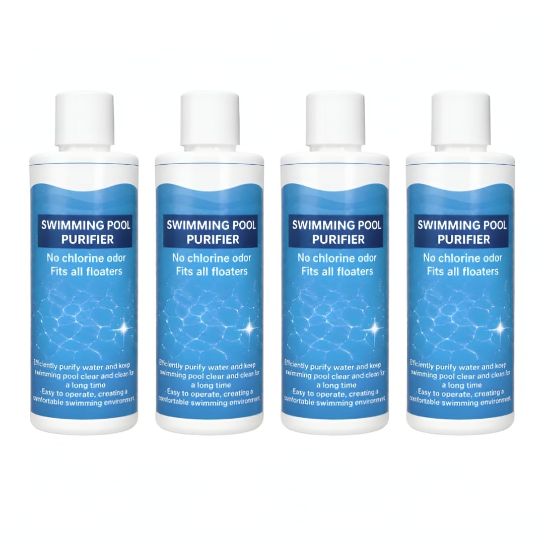 Swimming Pool Purifier Liquid for Clear Pool Water - 100ml | Easy to Use Pool Cleaning Solution | Suitable for Pool Floaters | Long Lasting Pool Maintenance Liquid (Pack of 4)-image-27