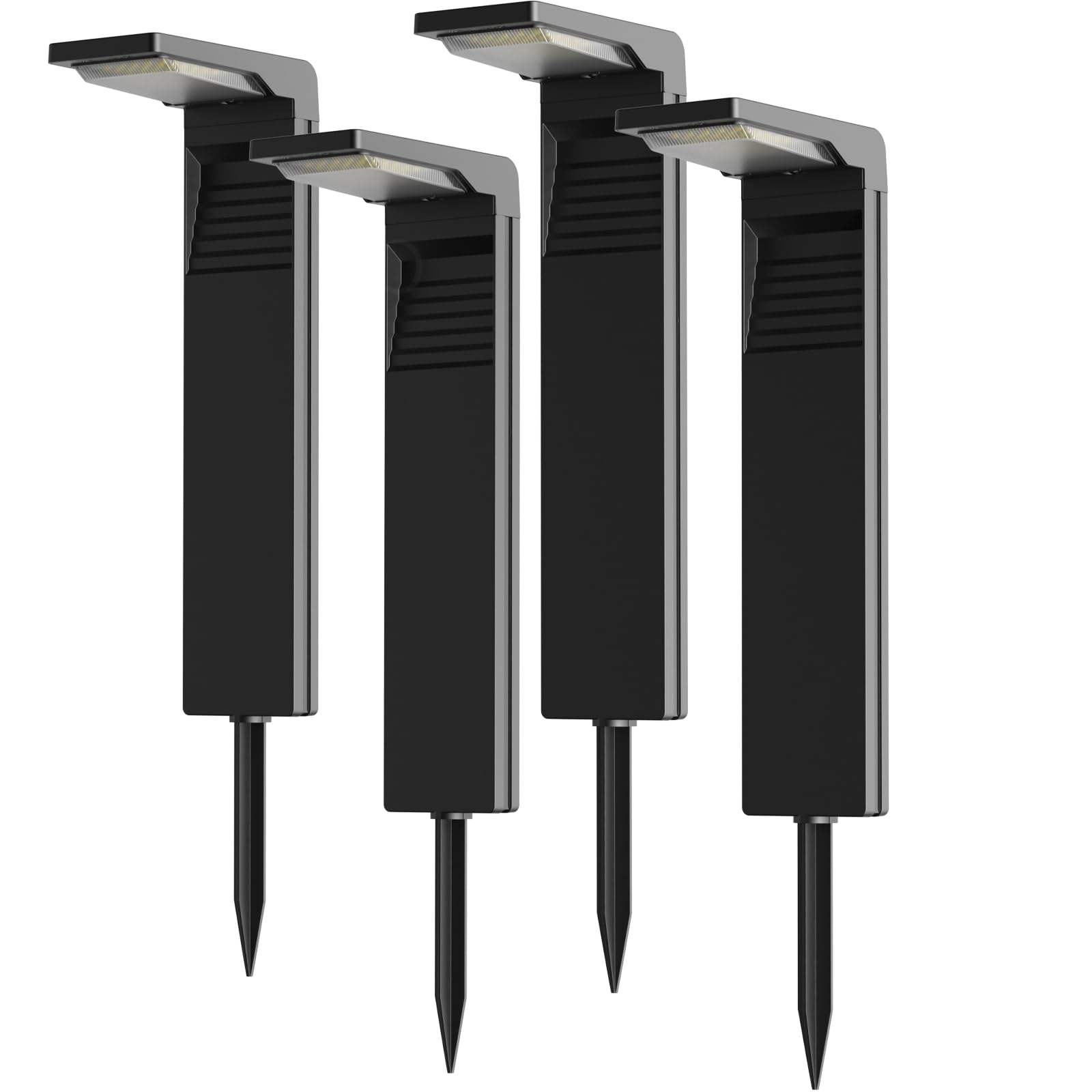OUSFOT Farola Solar Exterior RGB con 8 Modos de Color, 2000 mAh Impermeable Luces Solares LED Exterior Jardin con 30 LED, Focos Solares para Pasillos, Fiestas, Navidad, Halloween, 4 Piezas