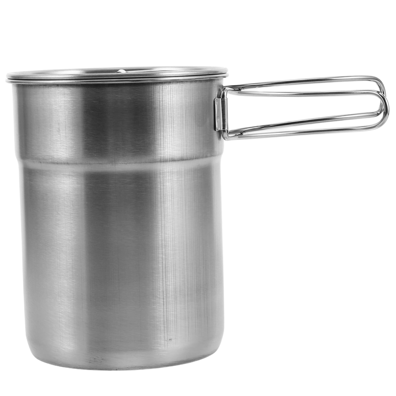 Toyvian Campingbecher aus Metall 2 Stück-pack mit Klappbaren Griffen | Edelstahl, Rundes Design, Stapelbar, Vielseitig Nutzbar, für Kaffee und Getränke Beim Camping und Wandern