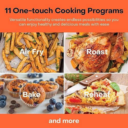 Nutricook Air Fryer 3 Vision with Clear Window and Internal Light by Caliber Brands,  5.7L, Air Fry, Roast, Bake, Dehydrate & Reheat, 6 Presets, AF357V, Black, 1700 Watts, 2 Year Warranty