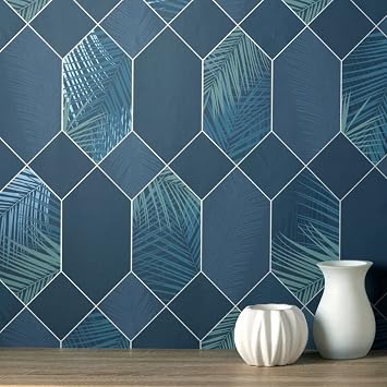 Fine Decor UK Miami 2021 Tropical GEO Charcoal