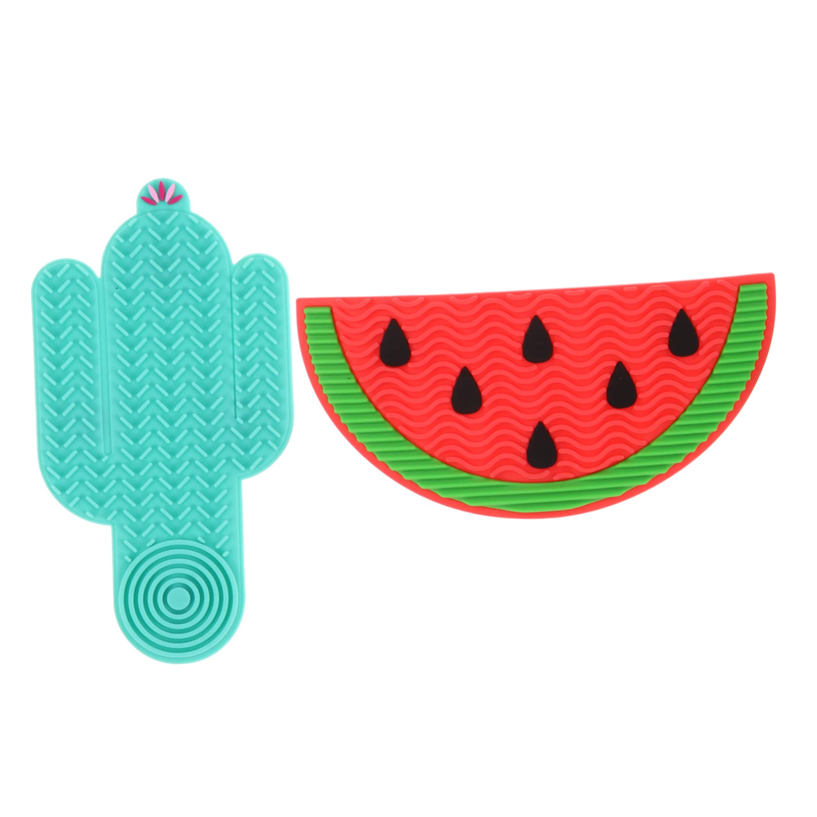 PartyKindom Silicone Makeup Brush Scrubber Mat Suction Cups Makeup Brush Cleaner Pad