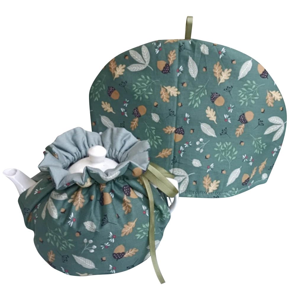JOONOR Tea Cozy Vintage Floral Teapot Cover Cotton Insulated Teapot Cozy Kitchen Home Decorative Tea Pots Cozy with Thick Wadding Home Kitchen Tea Cozies Accessories,Color#2
