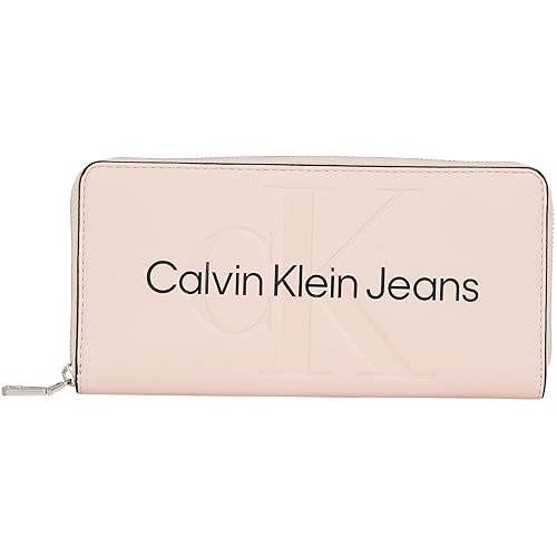 Immagine del prodotto Calvin Klein Jeans Donna Portafoglio Sculpted Zip Around Mono con Scomparto Monete, Rosa (Pale Conch), Taglia Unica