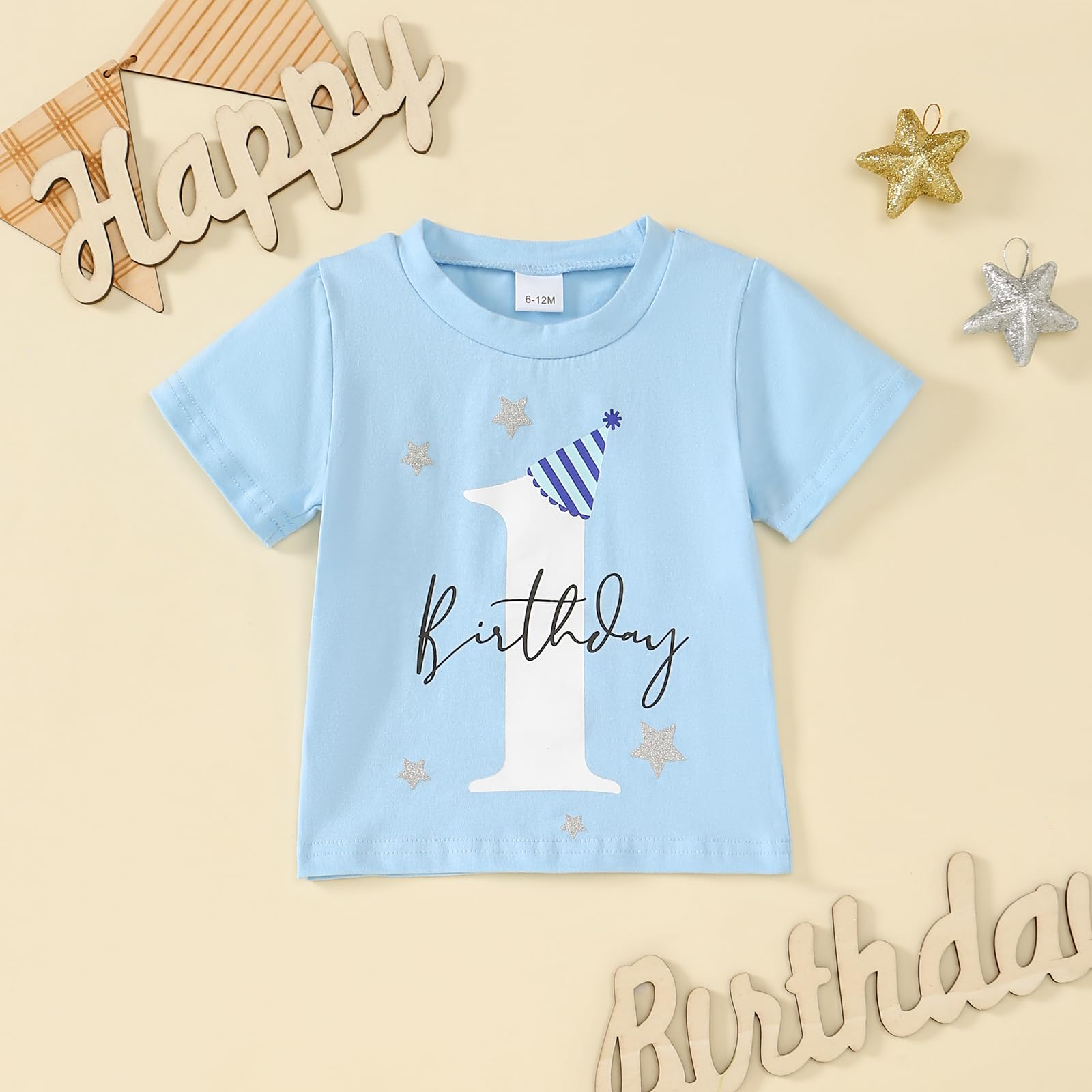 Baby Boy First Birthday Outfit 1st Birthday T-Shirt One Year Old Clothes First Birthday Gift Blue