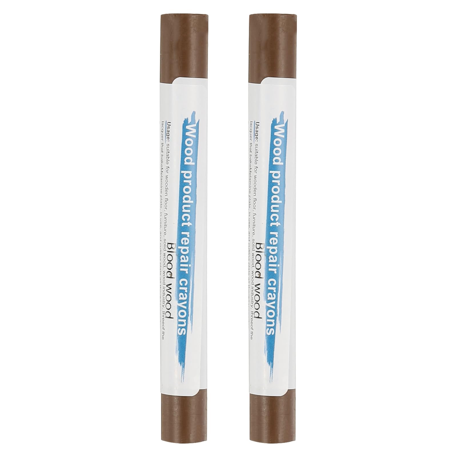 PATIKIL Furniture Repair Crayons, 2 Pcs Wax Wood Filler Sticks Wood Wax Crayons for Scratches Wood Floor Holes Tables Dark Red