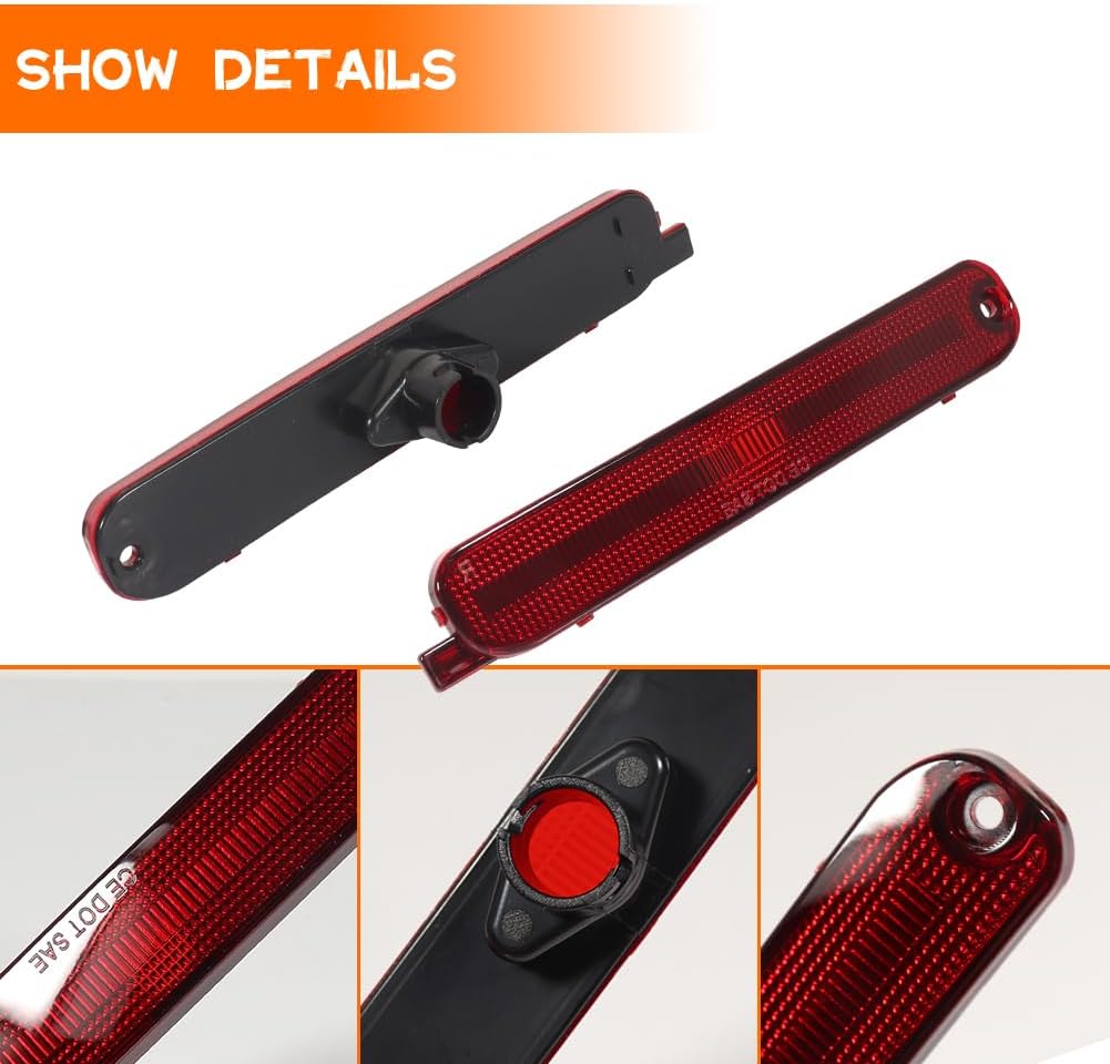 For 1995-2001 Chevy Lumina & 1995 1996 1997 1998 1999 Monte Carlo side Bumper marker light housings Red Lens