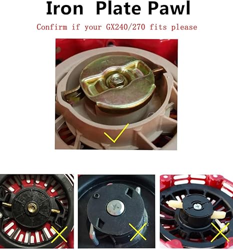 Miniatura 8 de YAMAKATO Arranque de retroceso para Honda GX270 GX240 y Clone Predator Champion Duromax etc. 239cc 301cc Generadores de motor 173F 177F Cuerda de
