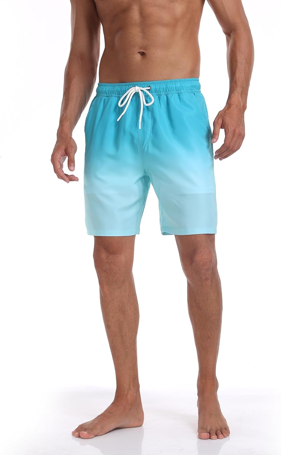 Mens Swim Trunks with Compression Liner 2 in 1 Swimming Shorts Stretch Trunks Quick Dry Beach Shorts Bathing Suit - Image 2