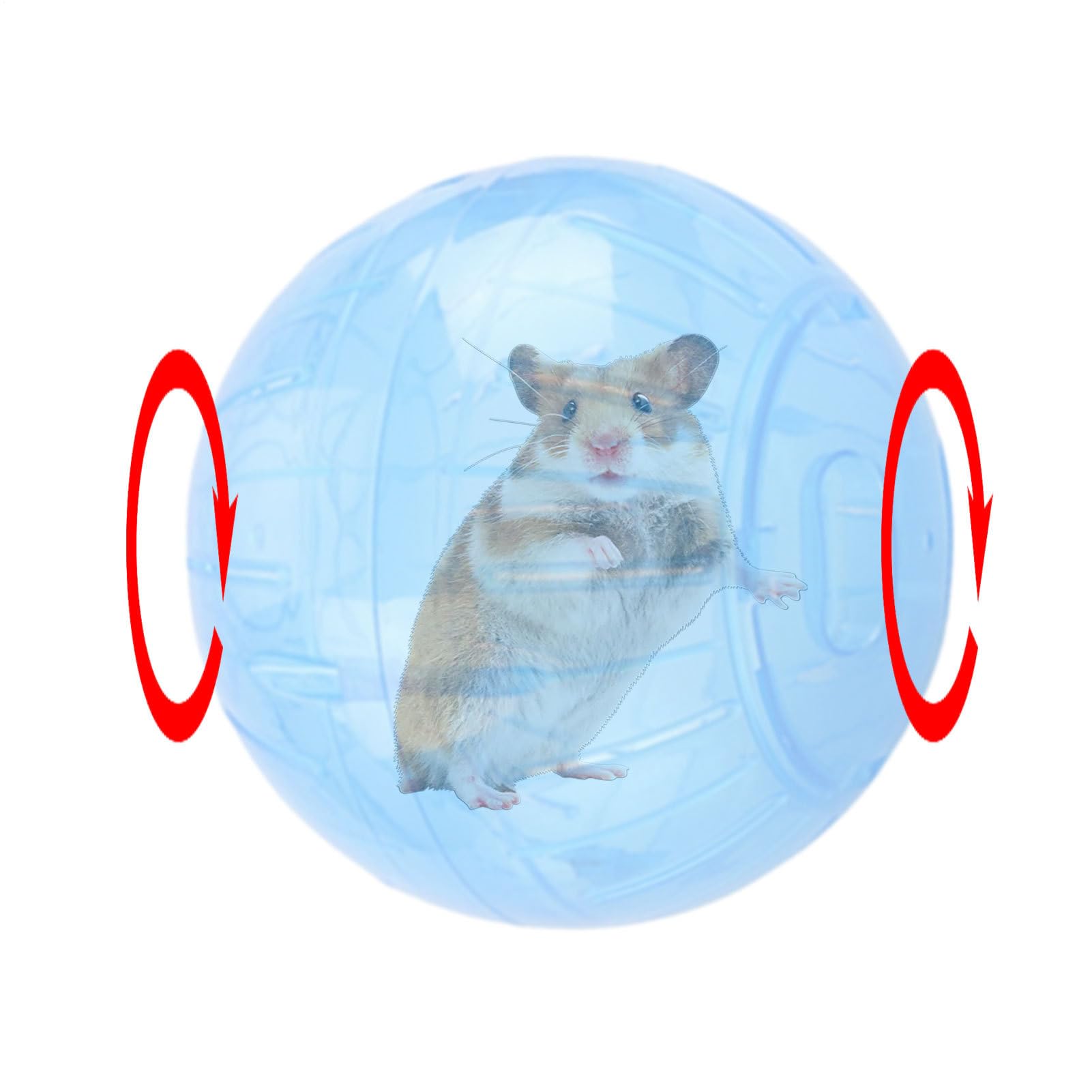 Palla per esercizi per criceti, ruota da jogging sicura per piccoli animali domestici, palla trasparente con fori di ventilazione, divertente giocattolo per fitness, ideale per criceti, gerbilli e
