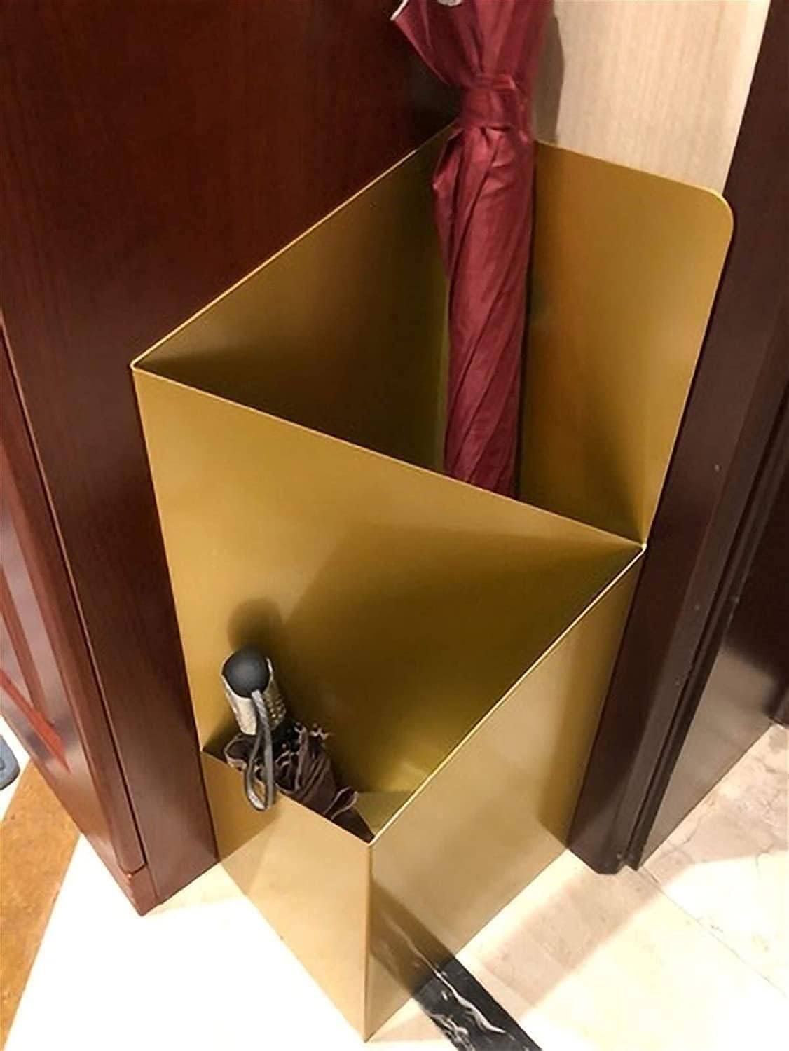 Umbrella Stands,Umbrella Stand Metal Irregular Geometric Length Umbrella Storage Rack/Gold