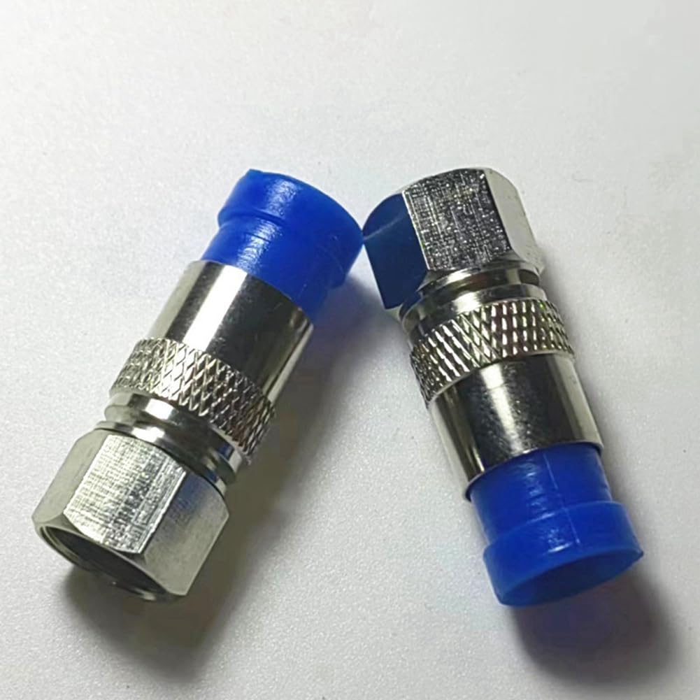 Lot de 100 câbles TV britanniques étanches 75-5 RG6 extrudé F - Connecteur universel B blindé 24