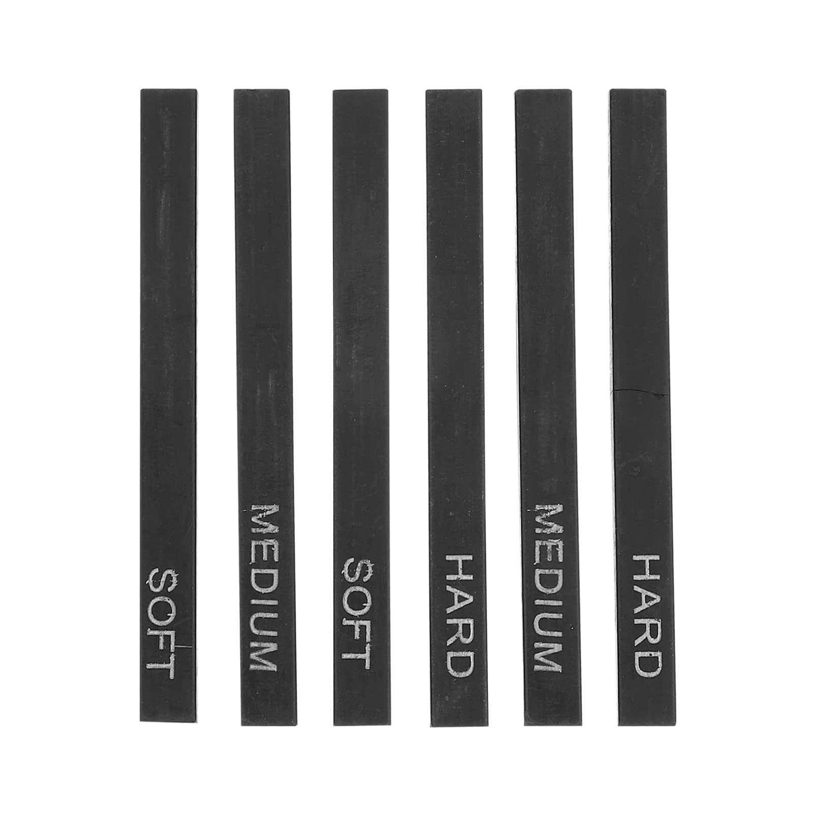 KALLORY Palette Essential 6pcs Charcoal Sketch Set Charcoal Sticks Soft-medium-hard Compressed Charcoal for Drawing Painting Student Professional Stationery