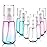 Cosywell Fine Mist Spray Bottles TSA Approved 2oz 60ml 8 Pack Leak Proof Travel Spray Bottle Empty Small Spray Bottles for Perfume Essential Oils Toners Rose Water Cosmetics (8PCS-4Colors)