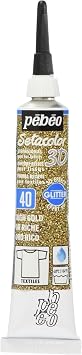 Pebeo Setacolor 3D Fabric Paint, 20ml, Glitter Rich Gold